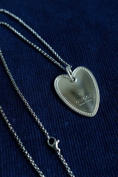 Gucci Sliver Heart Necklace