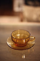 日本昭和時代琥珀色珈琲杯Glass